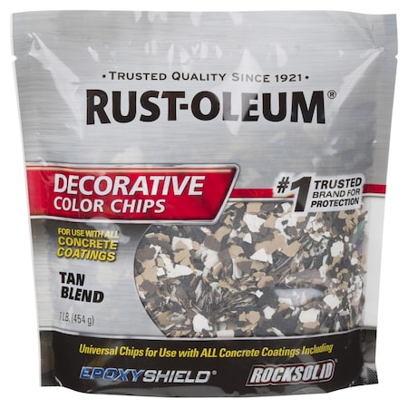 Rust-Oleum Rust-Oleum EpoxyShield Indoor and Outdoor Tan Blend Decorative Color Chips 1 lb 312447